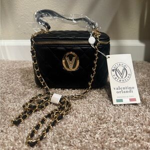 Valentino Orlandi Black Quilted Bag